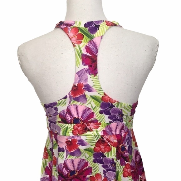 Lands End Floral Racerback Tankini Swim Top - Picture 3 of 9